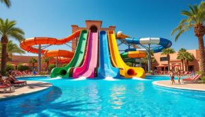 découvrez le parc aquatique de marrakech avec ses toboggans, piscines et activités pour des sensations fortes en famille ou entre amis, pour une journée de plaisir et de fraîcheur.
