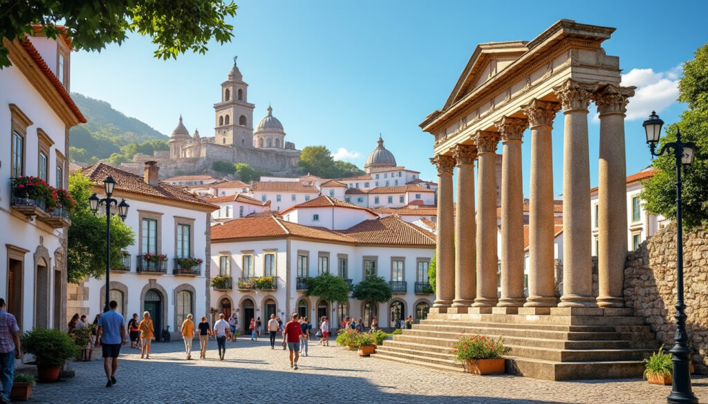 découvrez évora, joyau historique du portugal, et explorez ses monuments majeurs tels que le temple romain, la cathédrale et la chapelle des os pour un voyage inoubliable.