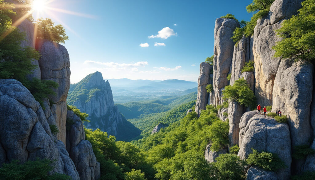 découvrez roche beuty à la bresse : un site idéal pour la randonnée, l'escalade et profiter d'un panorama exceptionnel au cœur de la nature.