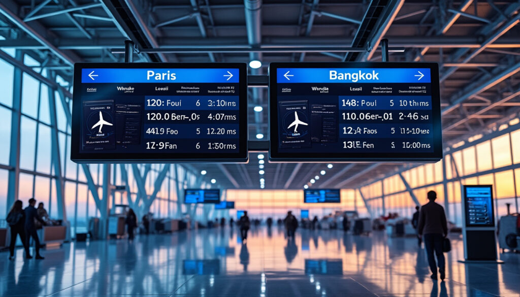 découvrez les temps de vol direct et avec escale entre paris et bangkok en 2026. préparez votre voyage avec nos informations actualisées pour un trajet optimal.